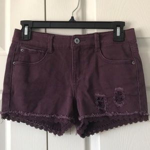 Dark burgundy shorts